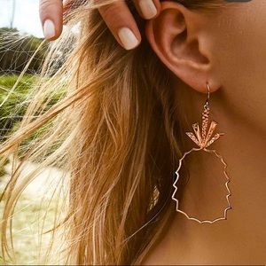 Rose gold pineapple earrings!